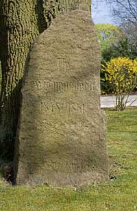 Gedenkstein mit der Inschrift Up ewig ungedeelt